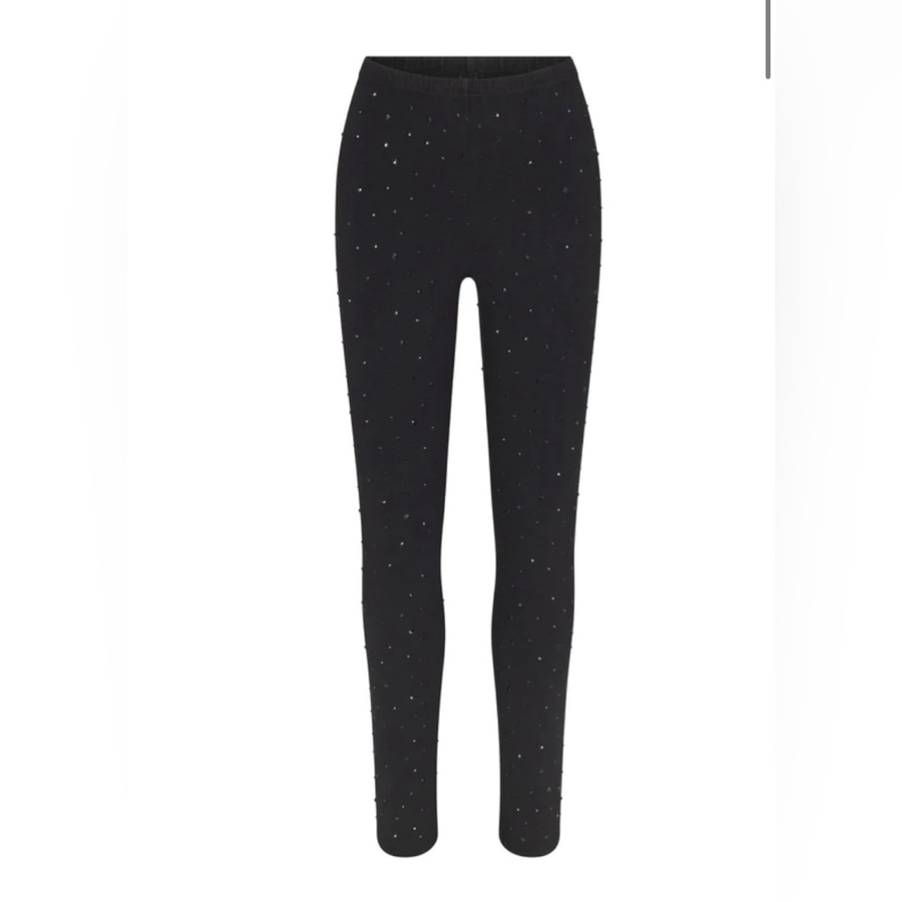 Skims rhinestone legging outdoor size xs onyx black brand new
